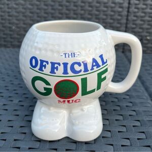 Vintage "The Official Golf Mug" ceramic novelty coffee cup